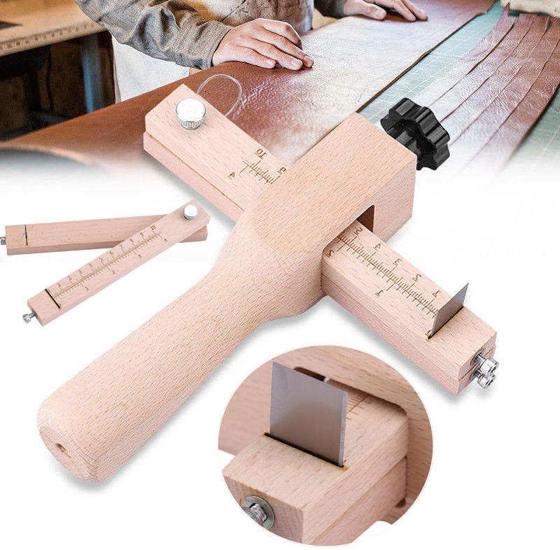 רצועת עץ מתכווננת וחותך רצועה Diy Craft Craft Cutter Strap Strap Strap Cutter Cutter עם 5 להבים | תפירה | -